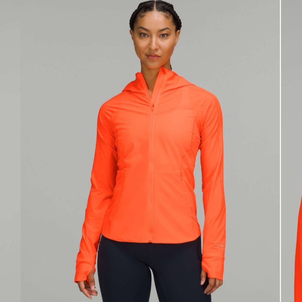 Lululemon Mist over Windbreaker, Highlight Orange jacket size 6